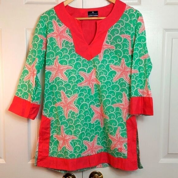 Simply Southern Starfish Notch Neck Tunic Sz S - Picture 2 of 6